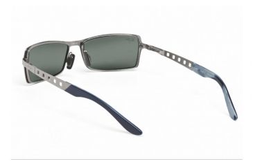 Image of Maui Jim Shark Pit Sunglasses w/ Brushed Silver Frame and Neutral Grey Lenses - 228-17, Back View