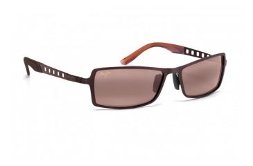 Image of Maui Jim Shark Pit Sunglasses w/ Copper Frame and Maui Rose Lenses - R228-23, Quarter View