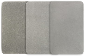 Image of Sharpal Credit Card Diamond Stone Set, Grit Extra Fine L Fine L Coarse, Credit Card Size, Ring Grip Holding, Mirror Polished On Rear Side For Emergency Signaling, Leather Slip Pouch For Each, 116N
