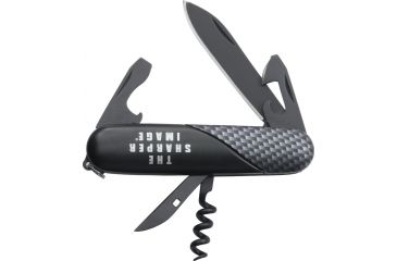 Image of Sharper Image Gyver Multi-Function Knife, PVD black coated, Black PVD coated aluminum handle TSIK3