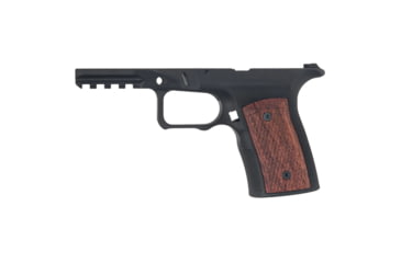 Image of Sharps Bros. Aluminum/Wood Grip Module, Fits Ruger RXM, 7075 Aluminum Grip Frame, Anodized Black, Brazilian Cherry Grip Panels, SBGM25