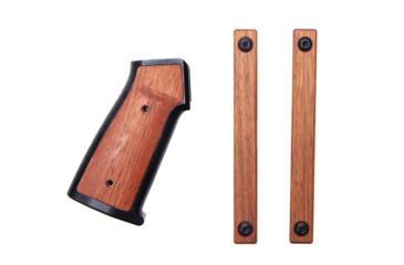 Image of Sharps Bros. AR Grip &amp; MLOK Hand Guard Panels, Aluminum/Wood, Brazilian Cherry, SBARG01