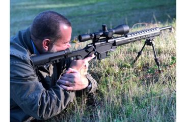 Image of Sharps Bros. Heatseeker Chassis w/14 in Carbon Fiber Handguard for Howa 1500 Mini Action, Black, SBC01