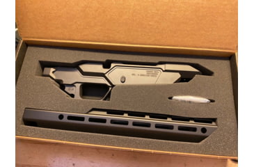 Image of Sharps Bros. Heatseeker Ruger American Ranch Chassis w/14in Handguard, .223 Remington, 300 Blackout, 350 Legend, 6.5 Grendel, 450 Bushmaster, Black, SBC05