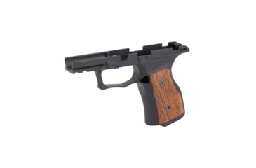 Image of Sharps Bros Sharps Bros P365X/P365XL Pistol Grip Module, Black Anodize With Brazilian Cherry Grips, Manual Safety Cut, SPB-SBGM02-G3