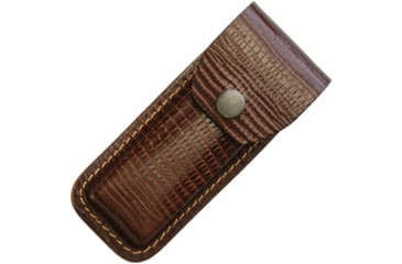 Image of Sheath Leather Sheath Lizard, Fits 4.5in To 5.25in Folding Knife, Lizard Pattern, Leather Construction, SH1185