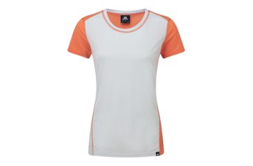 Image of Shed, Mountain Equipment Lumen Tee - Womens, Ice/Nectarine, 12, ME-003089-1433-12-DEMO