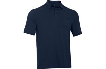 Image of SHED, Under Armour Charged Cotton Scramble Polo - Mens, Academy Medium Heather, 3XL, 1242740-408-3XL