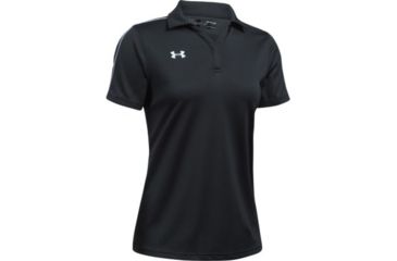 Image of SHED, Under Armour Corporate Tech Polo - Womens, Black/White, Small, 1309537-1-S