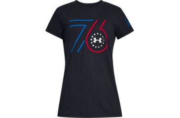 Image of SHED, Under Armour Freedom 76 Jersey Tee - Womens, Black, Small, 1327573-1-S