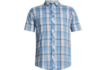 Image of SHED, Under Armour Hitch Woven Short Sleeve Shirt - Mens, Carolina Blue, Large, 1306681-475-L