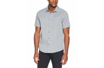 Image of SHED, Under Armour Pierpoint Woven Short Sleeve Shirt - Mens, Mod Gray, Large, 1304644-11-L
