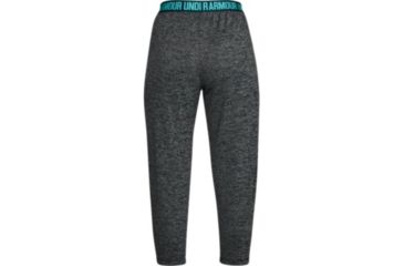 Image of SHED, Under Armour Play Up Capri Solid - Womens, Black/Tourmaline Teal, Small, 1304871-57-S
