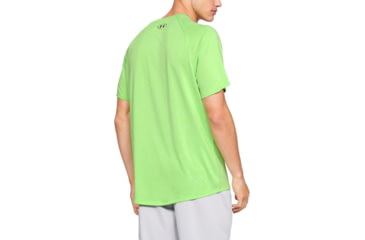 Image of SHED, Under Armour Tech 2.0 Short Sleeve V-Neck Shirt - Mens, Zap Green, Large, 1328190-722-L