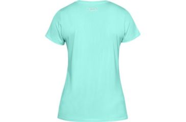 Image of SHED, Under Armour Tech Wordmark Tee - Womens, Neo Turqoise, Small, 1345686-361-S