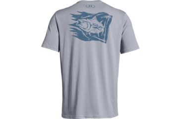 Image of SHED, Under Armour Tuna Flag Tee - Mens - Mens, Mod Gray, Large, 1328138-11-L