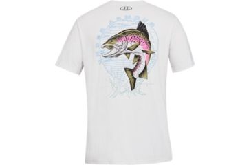 Image of SHED, Under Armour Vintage Trout Tee - Mens, Gray Flux, Large, 1328150-9-L