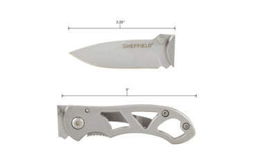 Image of Sheffield 5 1/4 Inch Folding Pocket Knife, Silver, 12931
