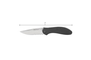 Image of Sheffield Berda Assisted Opening Folding Knife, 3in, 420 Stainless Steel, Drop Point, Black G10 Handle, 12164