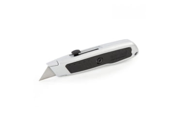 Image of Sheffield Comfort Grip Retractable Utility Folding Knife, Silver, Black, 12243