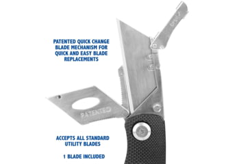 Image of Sheffield Lock Back Utility Folding Knife, 3.5in, Black, 12613