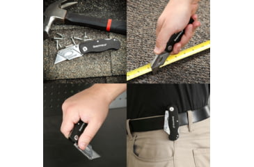 Image of Sheffield Lock Back Utility Folding Knife, 3.5in, Black, 12613