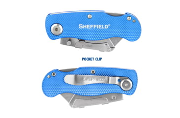 Image of Sheffield Lock Back Utility Folding Knife, 3.5in, Blue, 12113