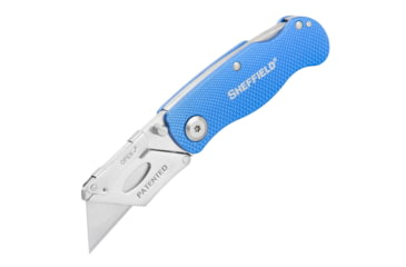 Image of Sheffield Lock Back Utility Folding Knife, 3.5in, Blue, 12113