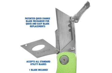 Image of Sheffield Lock Back Utility Folding Knife, 3.5in, Green, 12615