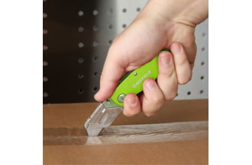 Image of Sheffield Lock Back Utility Folding Knife, 3.5in, Green, 12615