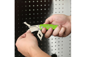 Image of Sheffield Lock Back Utility Folding Knife, 3.5in, Green, 12615