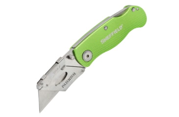 Image of Sheffield Lock Back Utility Folding Knife, 3.5in, Green, 12615