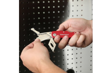 Image of Sheffield Lock Back Utility Folding Knife, 3.5in, Red, 12614