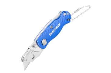 Image of Sheffield Mini Ultimate Lock Back Utility Folding Knife, Blue, 12116