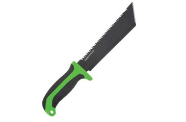 Image of Sheffield Tacto 10in Tanto Machete with Sheath, 10in 420 Stainless Steel Tanto Blade, ABS Molded Handle, Black/Green 12690