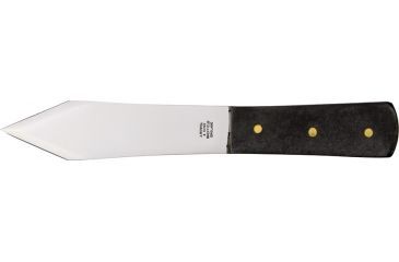 Image of Sheffield Throwing Fixed Knife, polished stainless blade, Black composition handle SHE010