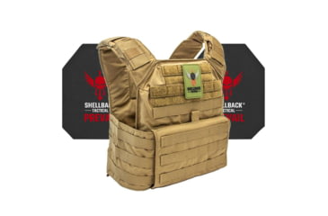 Image of Shellback Tactical Banshee Active Shooter Kit with Level IV Model 4S17 Armor Plates, Coyote, One Size, SBT-BANRIF-4S17-CT
