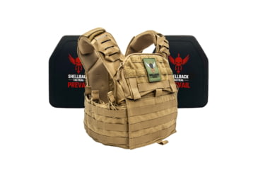 Image of Shellback Tactical Banshee Elite 2.0 Lightweight Level IV Ceramic Plates Armor Kit, Coyote, One Size, SBT-BANELT-4SICMH-CT