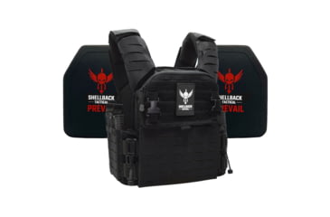 Image of Shellback Tactical Banshee Elite 3.0 Level IV Body Armor Kit w/ Model 4SICMH Ceramic Plates, Black, 2XL/3XL, SBT-BANELT3-4SICMH-BK-2X3X