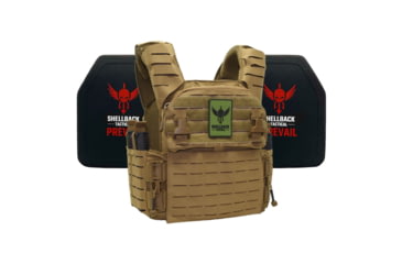 Image of Shellback Tactical Banshee Elite 3.0 Level IV Body Armor Kit w/ Model 4SICMH Ceramic Plates, Coyote, 2XL/3XL, SBT-BANELT3-4SICMH-CT-2X3X