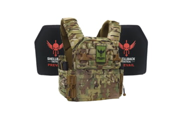 Image of Shellback Tactical Banshee Elite 3.0 Lightweight Level III Armor System, SAPI Cut, Single Curved, 10x12in, Multicam, Small/Medium, SBT-BANELT3-LON-III-P-MC-SM