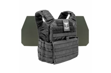 Image of Shellback Tactical Banshee Rifle Level IV Body Armor Kit with Model L410 Plates, Black, One Size, SBT-BANRIF-L410-BK
