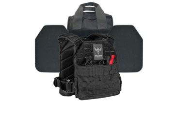 Image of Shellback Tactical Defender 2.0 Active Shooter Armor Kit with Level III+ Model P5mmSAO Armor Plates, Black, One Size, SBT-9040-P5MM-BK