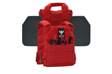 Image of Shellback Tactical Defender 2.0 Active Shooter Armor Kit with Level III+ Model P5mmSAO Armor Plates, Range Red, One Size, SBT-9040-P5MM-RD