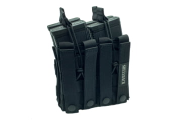 Image of Shellback Tactical Double Stacker Open Top Pouch for Four M4/AR15 Mag, Black, One Size, SBT-2200-BK
