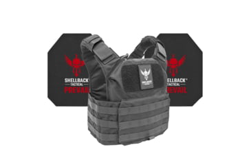 Image of Shellback Tactical Patriot Active Shooter Kit with Level IV Model 4S17 Armor Plates, Black, One Size, GSA-PATPC-4S17-BK
