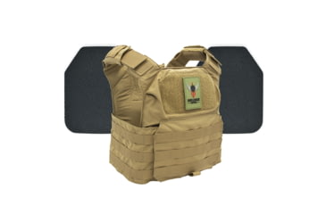 Image of Shellback Tactical Patriot Body Armor Kit with Level III+ Model P5mmSAO Armor Plates, Coyote, One Size, GSA-PATPC-P5MM-CT