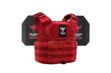 Image of Shellback Tactical Patriot Level III Steel Plates Armor Kit, Red, One Size, GSA-PATPC-AR1000-RD
