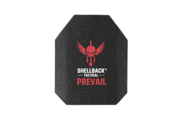 Image of Shellback Tactical Prevail Series AR1000 Level III+ Single Curve 10 x 12 Hard Armor Plate, Black, 10 x 12, SBT-AR1000RP-BK