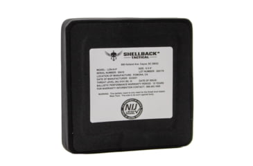 Image of Shellback Tactical Prevail Series Lightweight Level III Hard Armor Side Plate, 6x6 in, Black, SBT-LON-III-P-6-6-BK